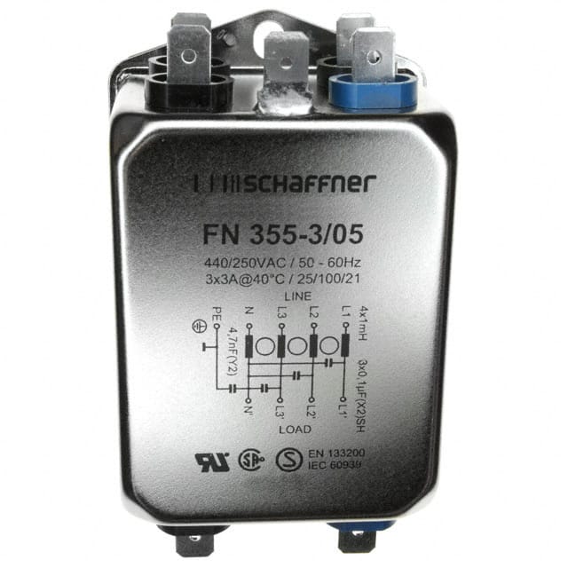 FN355-3-05 Schaffner EMC Inc.  Power Line Filter Modules